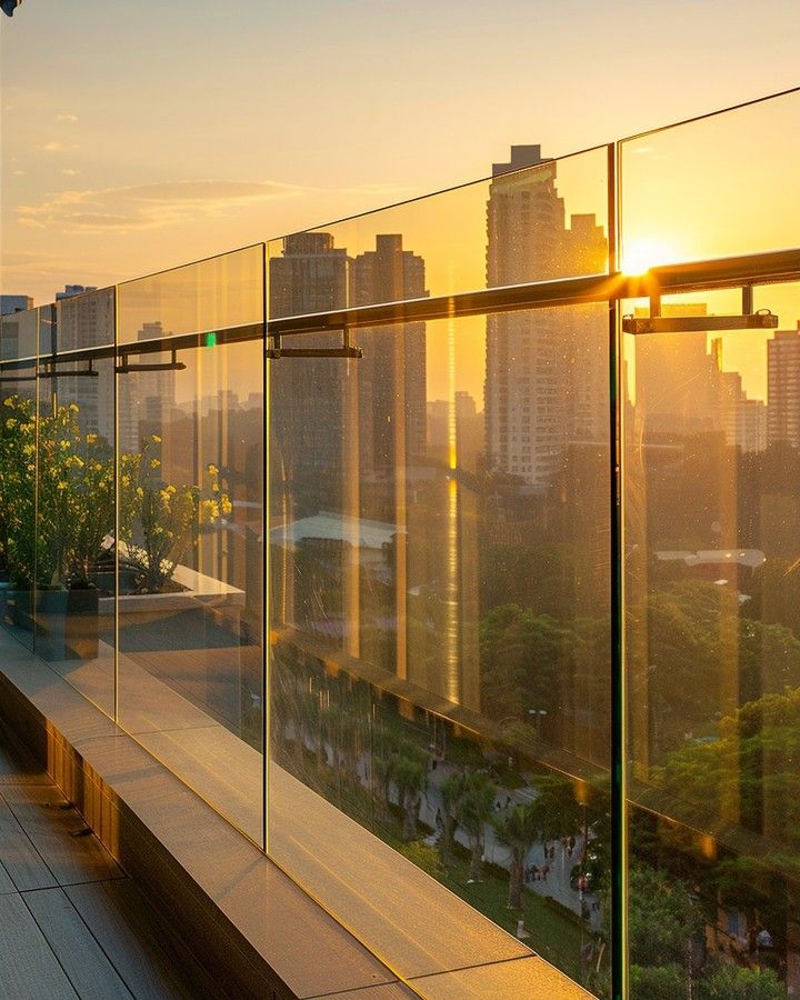 Embedded u channel glass railing glass balustrade outdoor - Foshan Evans