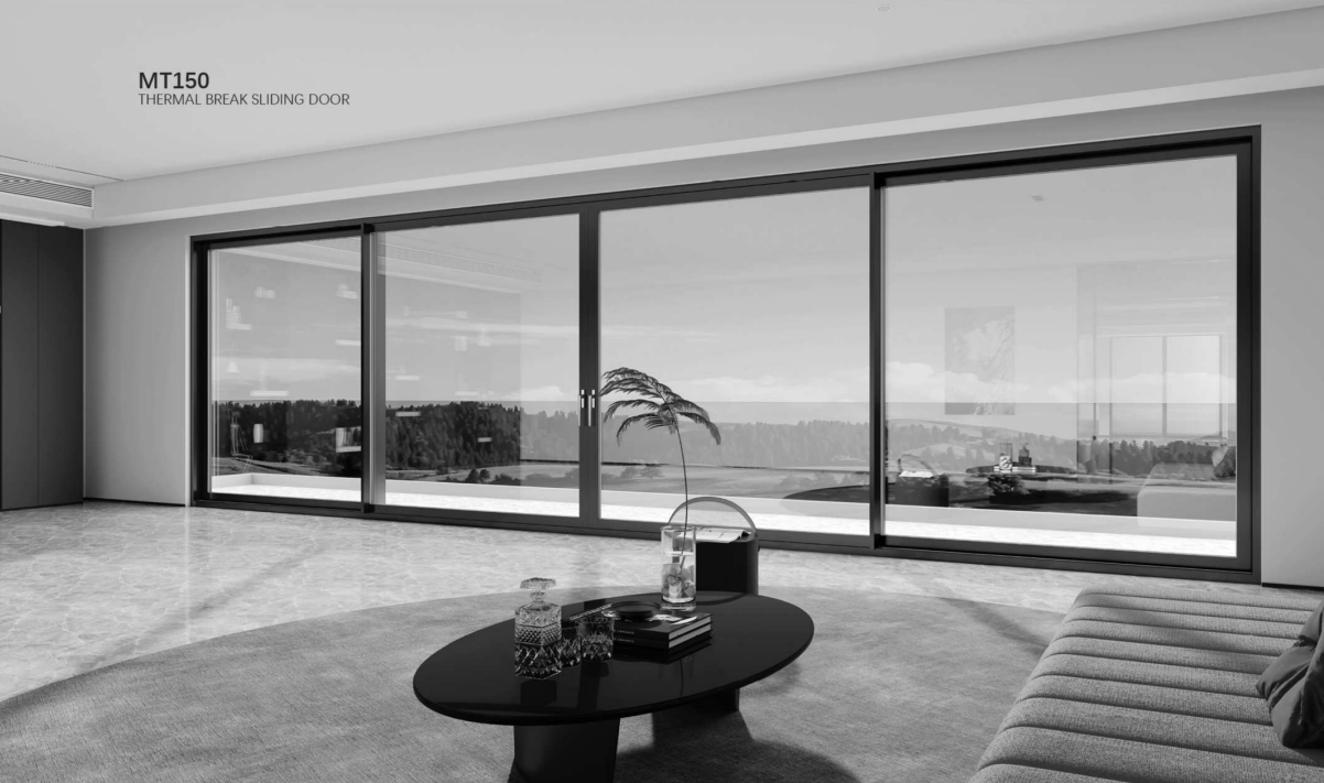 MT150 Thermal Break Aluminum Sliding Glass Door for Commercial&Residential Projects